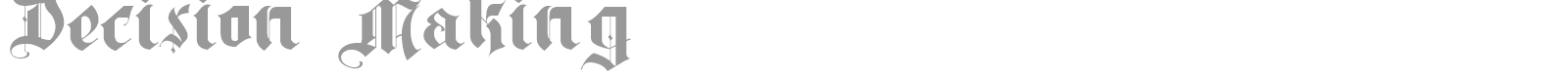 Decision Making font preview